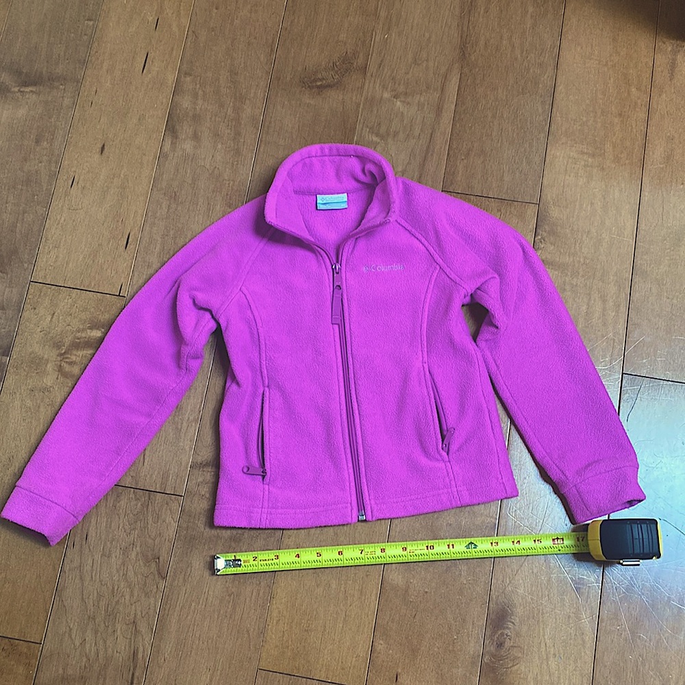 Gently used pink Columbia fleece zip up